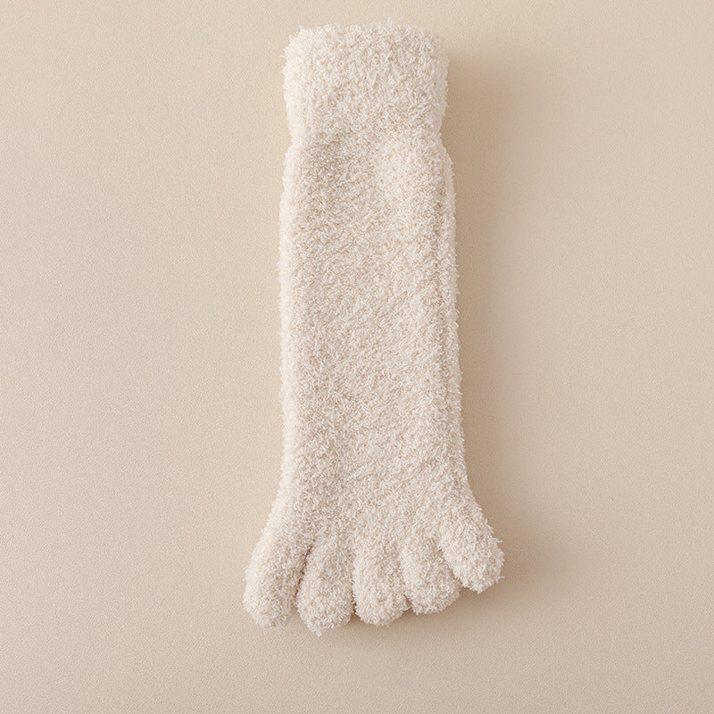 CozyToes™ Fuzzy Five-Toe Socks