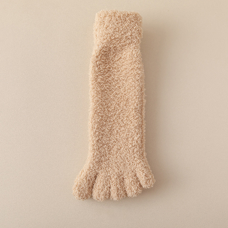 CozyToes™ Fuzzy Five-Toe Socks