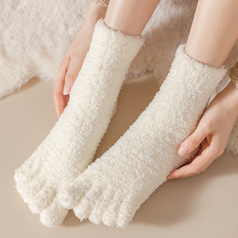 CozyToes™ Fuzzy Five-Toe Socks