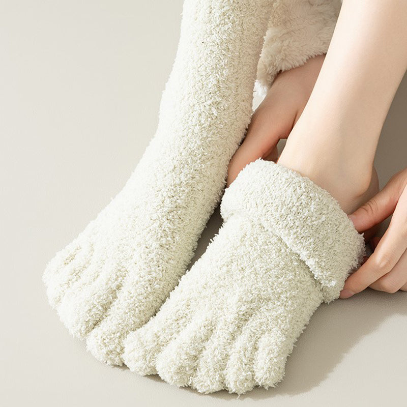 CozyToes™ Fuzzy Five-Toe Socks