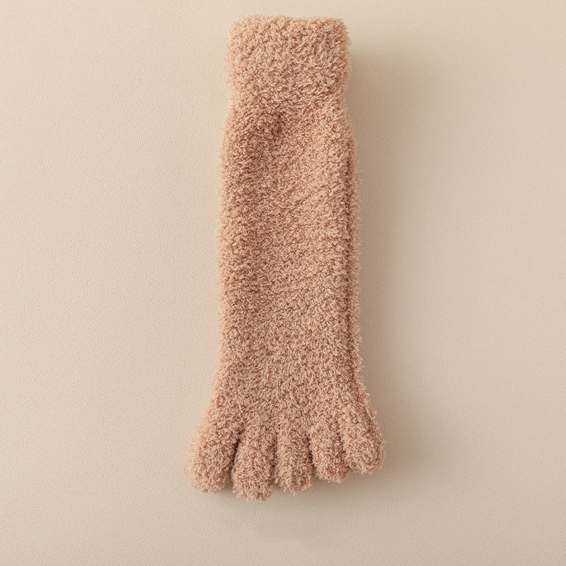 CozyToes™ Fuzzy Five-Toe Socks