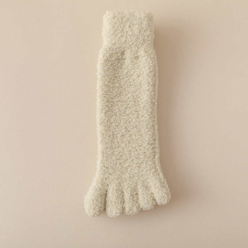 CozyToes™ Fuzzy Five-Toe Socks