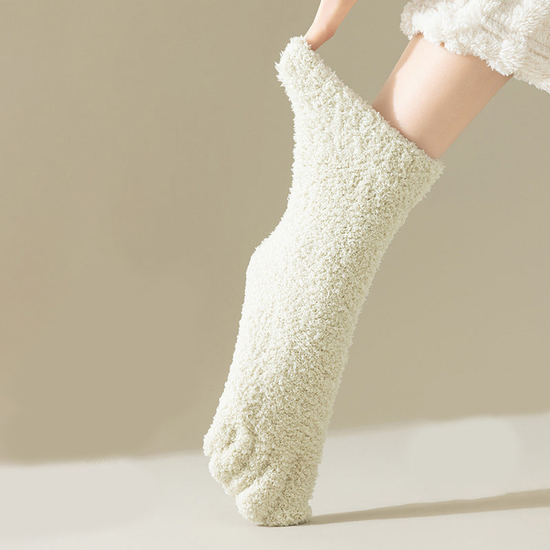 CozyToes™ Fuzzy Five-Toe Socks