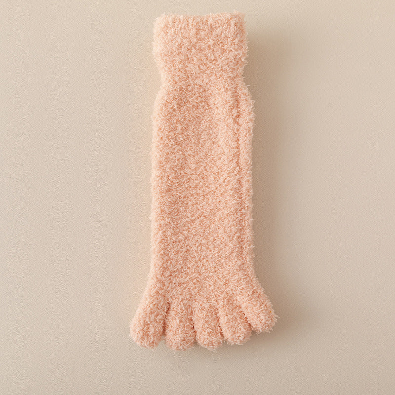 CozyToes™ Fuzzy Five-Toe Socks